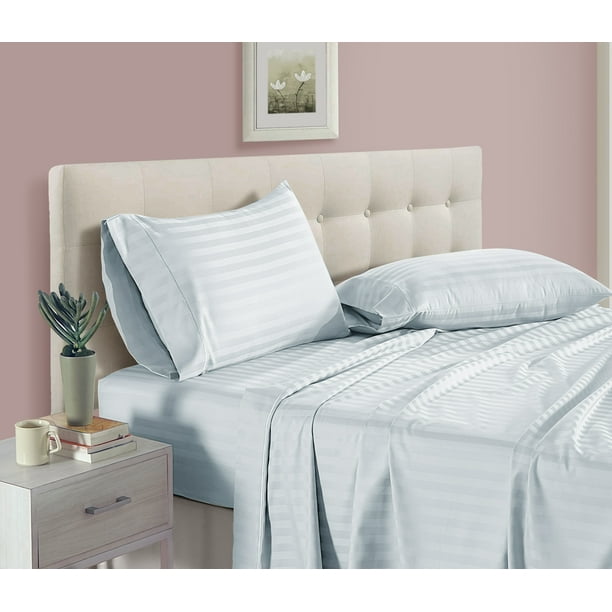 800 THREAD COUNT SHEET SET 100% EGYPTIAN COTTON MOSS STRIPED 800 THREAD COUNT SHEET SET 100% EGYPTIAN COTTON MOSS STRIPED